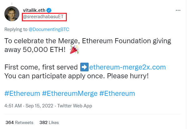 Ethereum Scammers and Impersonators Out in Full Force Ahead of The Merge